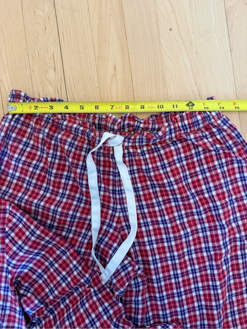 Victoria's Secret Red Plaid Pajama Set - Button-Up Top & Drawstring Pants cotton - Picture 7 of 15